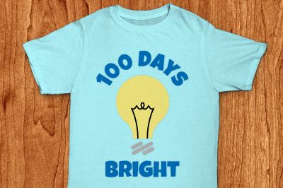 School 100 Days Bright | SVG | PNG | DXF