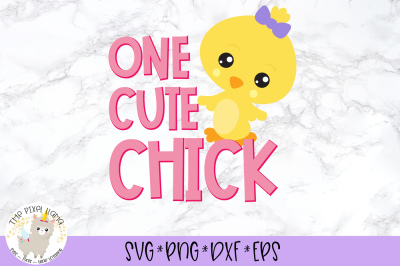 One Cute Chick Easter SVG Cut File