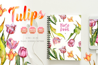 Tulips for Love &nbsp;Watercolor png