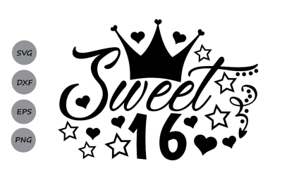 Free Free Sweet Sixteen Svg Free 643 SVG PNG EPS DXF File