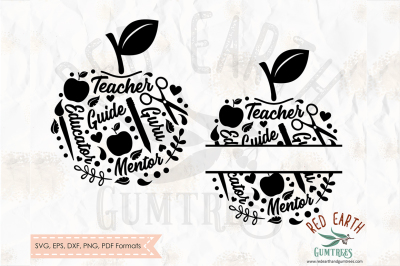 Back to school split monogram frame&2C; Apple SVG&2C;DXF&2C;PNG&2C;EPS&2C;PDF formats