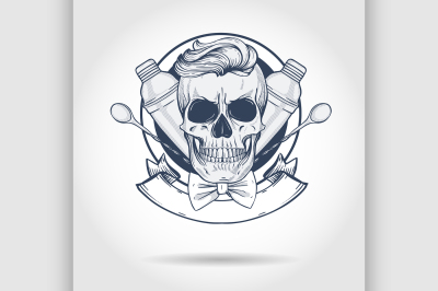 Sketch, barman skull