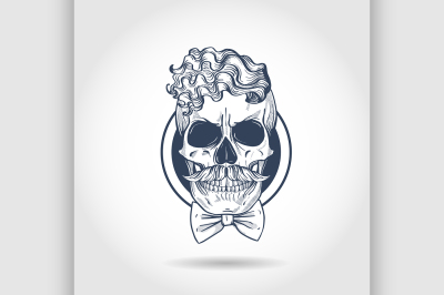 Sketch&2C; barman skull