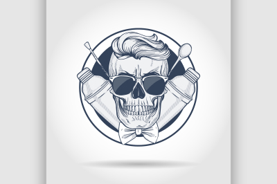 Sketch&2C; barman skull