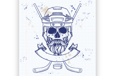 Hockey player skull