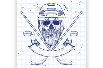 Hockey player skull