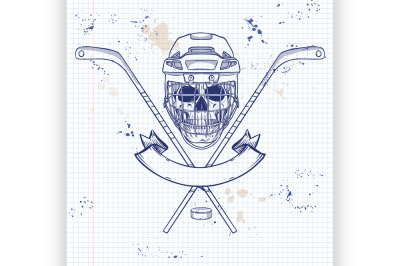 Hockey player skull