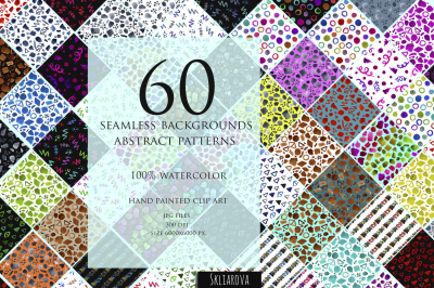 60 Abstract watercolor backgrounds.