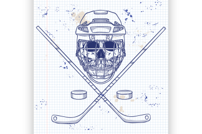 Hockey player skull