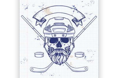 Hockey player skull