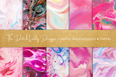 Pink Marble & Swirl Backgrounds
