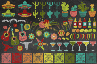 Chalkboard Fiesta Clipart