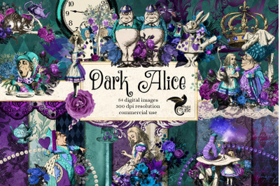 Dark Alice in Wonderland Clipart