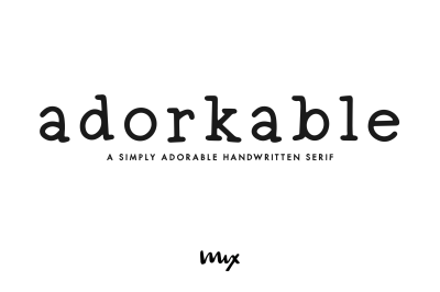 Adorkable - A Handwritten Serif