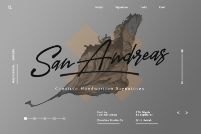 San Andreas Signature font