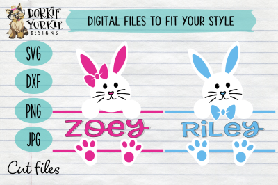 Easter Bunny Monogram - Bundle - SVG Cut File