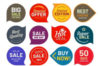 Sale quality badges. Round hundred percent assured label badge. Sticke