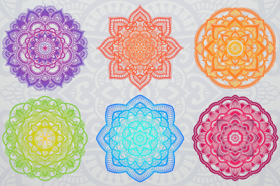 6 Various Colored Mandalas