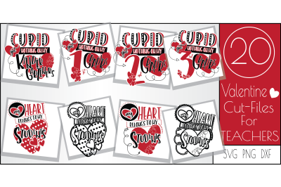 Valentine Cut-files Teachers SVGS (Mini Bundle)