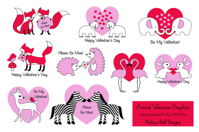 Animal Valentine Graphics