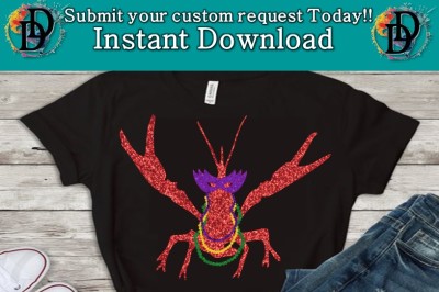 Crawfish svg, Mardi Gras svg. craw fish svg, crawfish shirt, crawfish