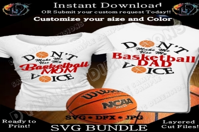 Basketball Mom and Dad Voice Svg Basketball Bundle Svg Basketball Svg