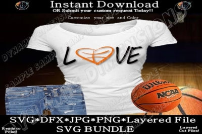 Basketball Svg Love Basketball SVG Basketball Shirt  Cut Silhouette Fi