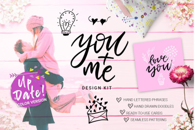 You + Me: hand drawn design kit