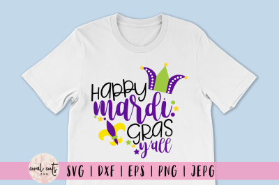 Happy Mardi Gras Yall - Mardi Gras SVG EPS DXF PNG