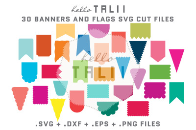 BANNERS and FLAGS  SVG CUT FILES BUNDLE