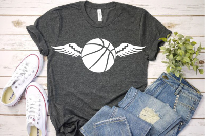 Basketball Wings svg valentine&#039;s day Angel feathers 1198S