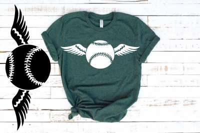 Baseball Wings svg valentine's day Angel feathers softball 1201S