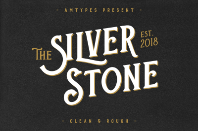 Silver Stone Font + Bonus