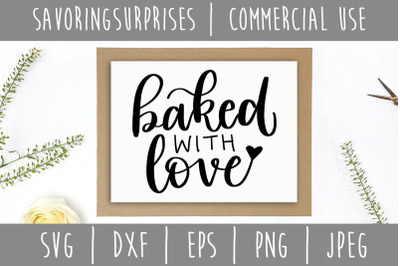 Baked With Love SVG, DXF, EPS, PNG, JPEG