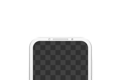 White smartphone. Mockup electronics device vector illustration