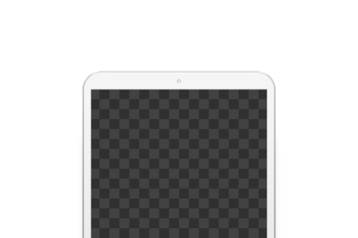 White tablet. Mockup electronics device vector illustration