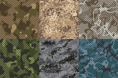 Camouflage khaki texture. Army fabric seamless forest and sand camo ne