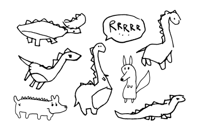 Children's drawings dinosaur