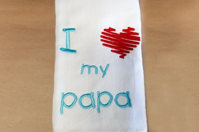 I Heart My Papa | Embroidery