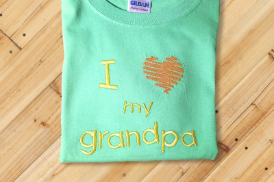 I Heart My Grandpa | Embroidery