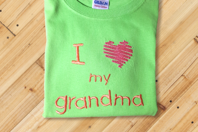 I Heart My Grandma | Embroidery