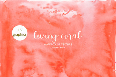 Watercolor Texture Living Coral