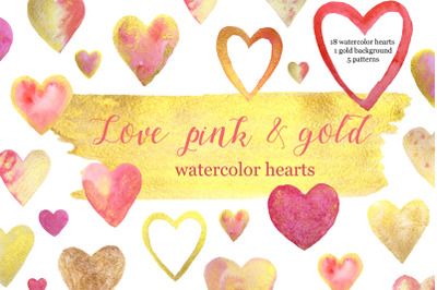 Love pink &amp; gold. St.Valentine&#039;s Day