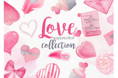 Watercolor Pink Love Collection