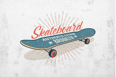 Skateboard Retro Print