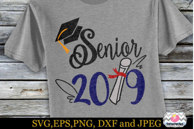 SVG, Dxf, Eps &amp; Png Cutting Files Graduate 2019 Senior