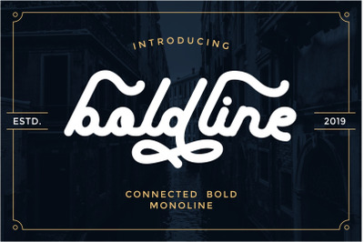 boldline - monoline bold typeface