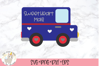 Valentine Mail Truck SVG
