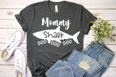 Mommy Shark SVG Doo Doo Doo Mother&#039;s Day Mom Sea World Family 1224s