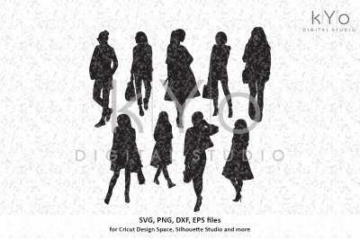 Business Woman Lady silhouettes svg png dxf eps files Business Woman